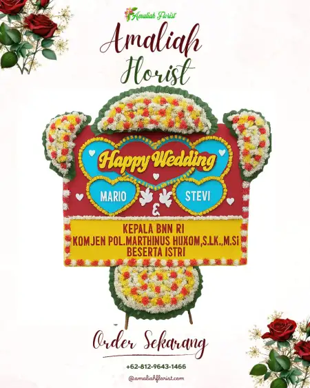 Papan Bunga Pernikahan Kareo